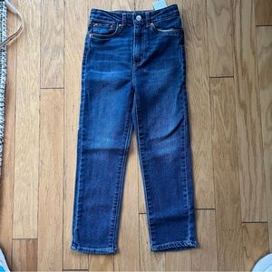 Girls Levi’s Ribcage straight ankle jeans, size 7